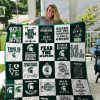 ncaa michigan state spartans quilt fleece blanket v5 wfqf344 aykec