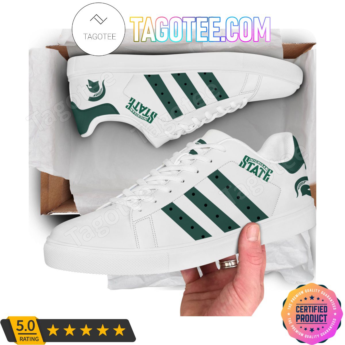 ncaa michigan state spartans white stan smith shoes l8hph