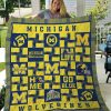 ncaa michigan wolverines maize blue quilt fleece blanket wfqf359 lrqeu