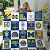 ncaa michigan wolverines quilt fleece blanket wfqf364 x0umg