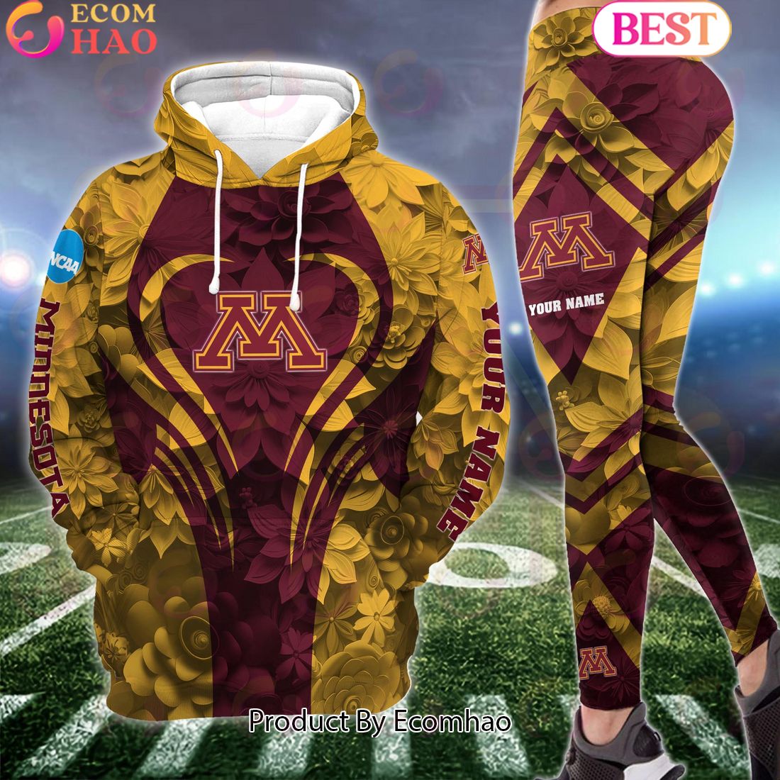 ncaa minnesota golden gophers hoodie and leggings custom your name football team clothings gift for football lovers 1 oxUiy