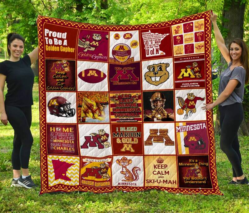 ncaa minnesota golden gophers quilt fleece blanket v3 wfqf367 ltq12