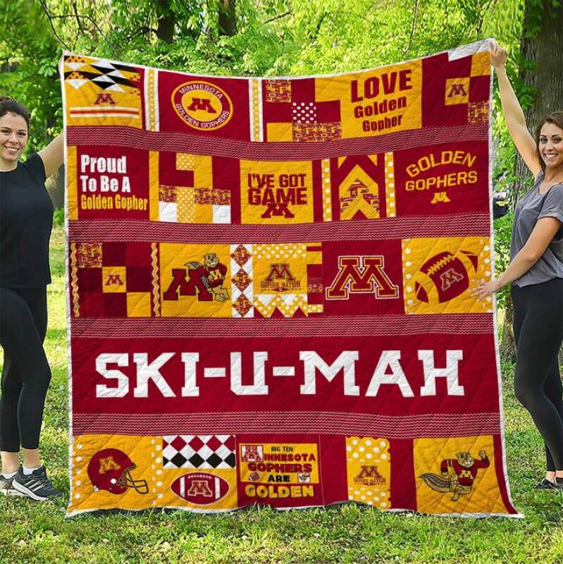 ncaa minnesota golden gophers ski u mah 2 quilt fleece blanket wfqf368 3prsx