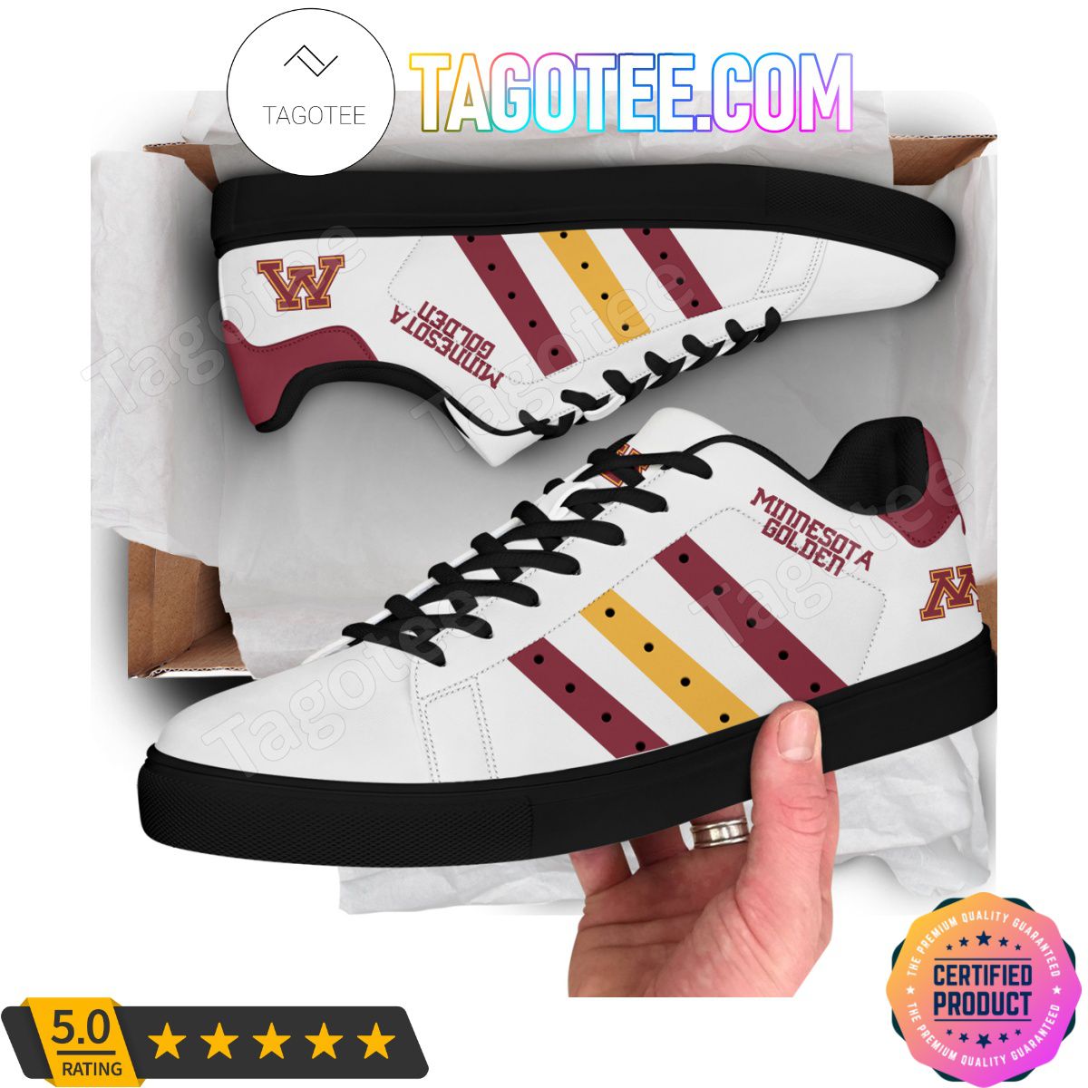 ncaa minnesota golden gophers white stan smith shoes v1 i9gjj