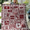 ncaa mississippi state bulldogs maroon grey quilt fleece blanket wfqf370 ro3ze