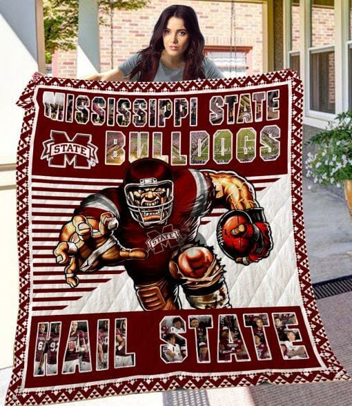 ncaa mississippi state bulldogs maroon mascot quilt fleece blanket v4 wfqf371 uoqav