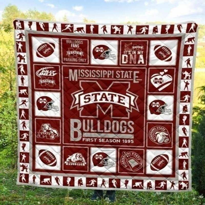 ncaa mississippi state bulldogs maroon white quilt fleece blanket wfqf374 ubkwy