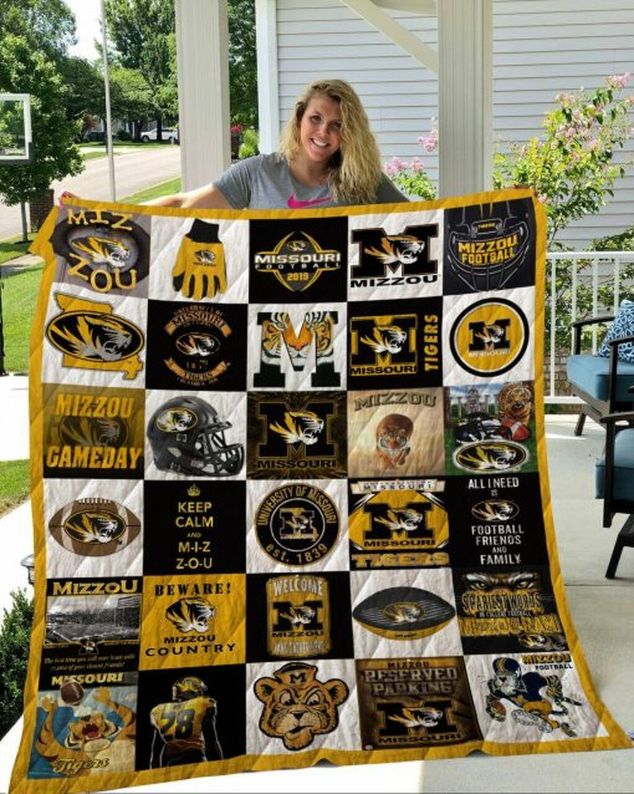 ncaa missouri tigers black white quilt fleece blanket wfqf376 ew3wy