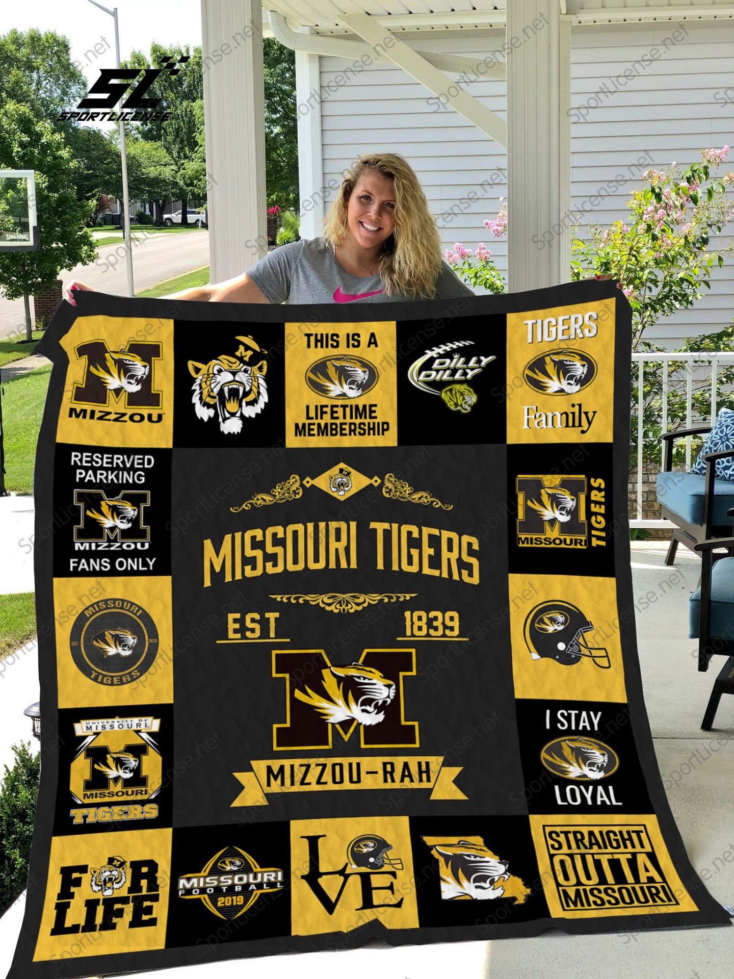 ncaa missouri tigers gold black quilt fleece blanket wfqf380 tm4hs