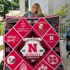 ncaa nebraska cornhuskers legends quilt fleece blanket v2 wfqf385 sktno