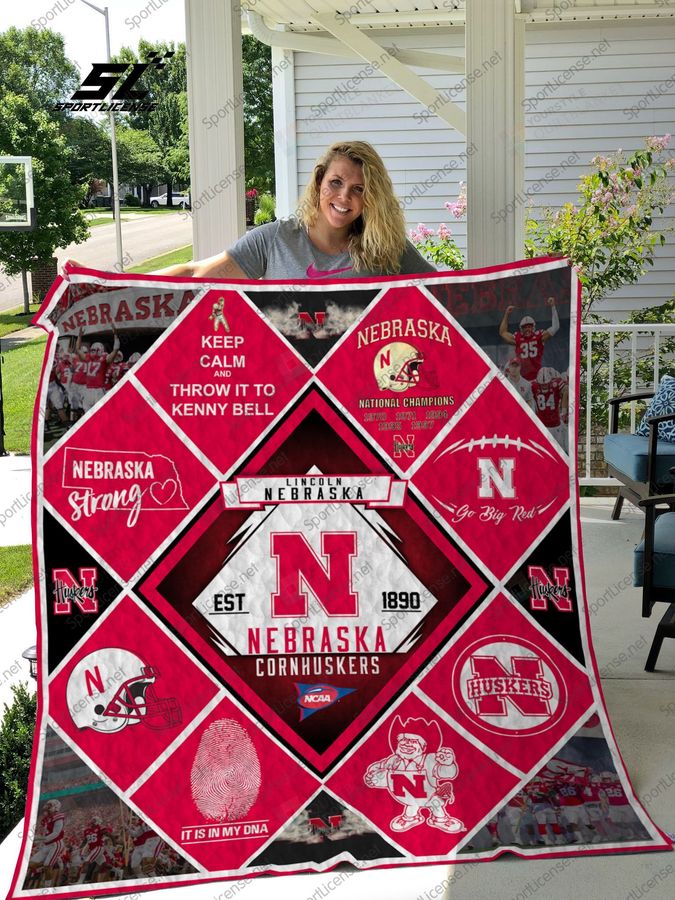 ncaa nebraska cornhuskers legends quilt fleece blanket v2 wfqf385 sktno