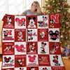 ncaa nebraska cornhuskers mickey mouse quilt fleece blanket v2 wfqf387 betjl