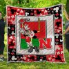 ncaa nebraska cornhuskers mickey mouse quilt fleece blanket wfqf388 nvyyv