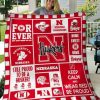 ncaa nebraska cornhuskers red white quilt fleece blanket wfqf393 wcd6u