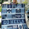 ncaa north carolina tar heels go heels quilt fleece blanket wfqf400 ke7wj