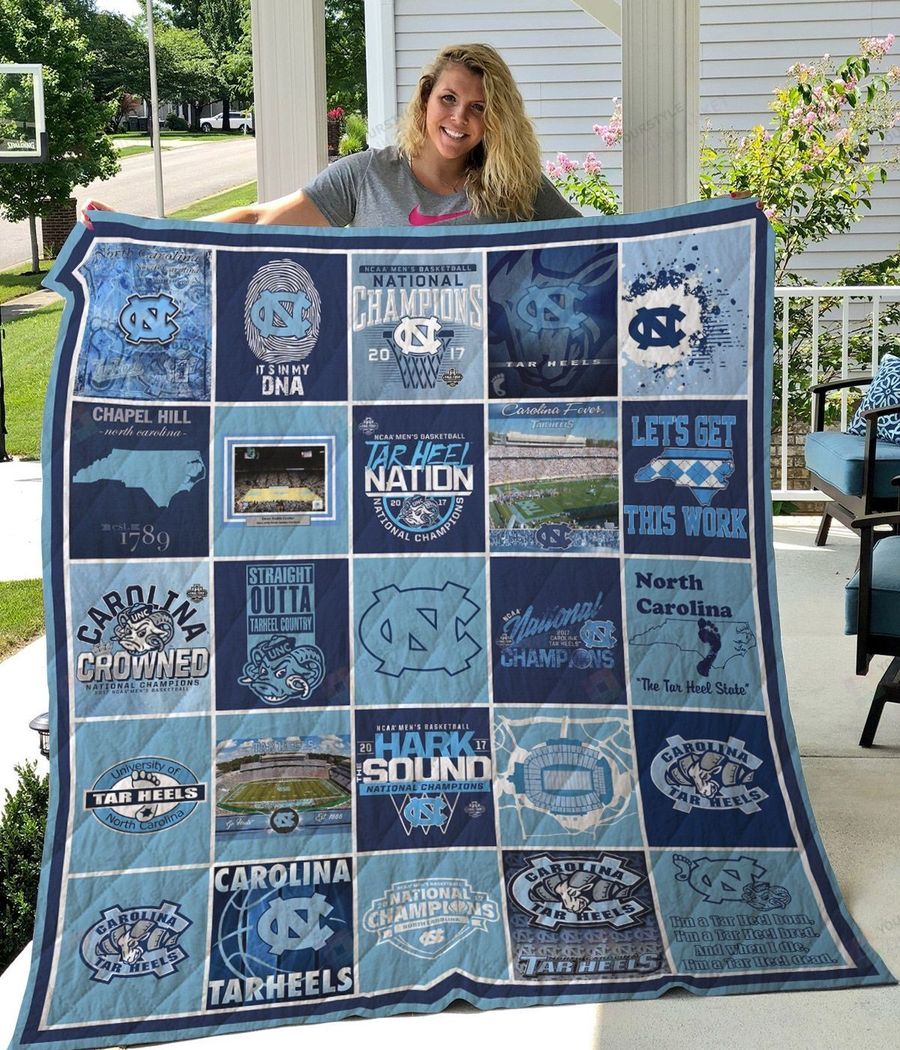 ncaa north carolina tar heels quilt fleece blanket wfqf403 hnqcv