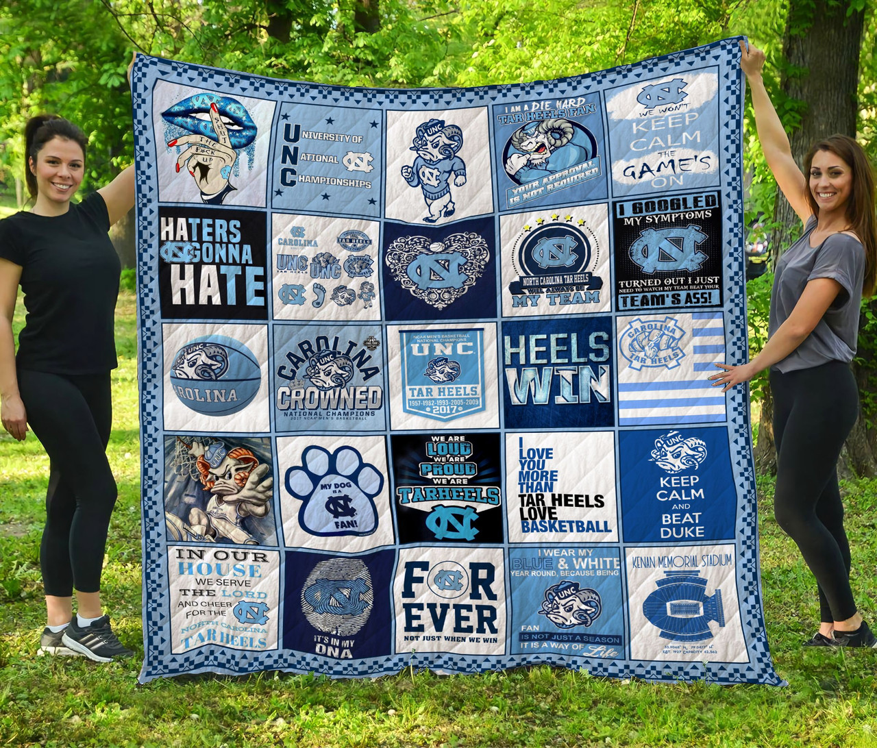 ncaa north carolina tar heels special quilt fleece blanket wfqf407 h1pqr