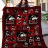 ncaa northern illinois huskies red black quilt fleece blanket wfqf411 uyggm