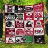 ncaa northern illinois huskies red white quilt fleece blanket wfqf413 bsibg