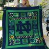 ncaa notre dame fighting irish green blue quilt fleece blanket wfqf425 8fbz8