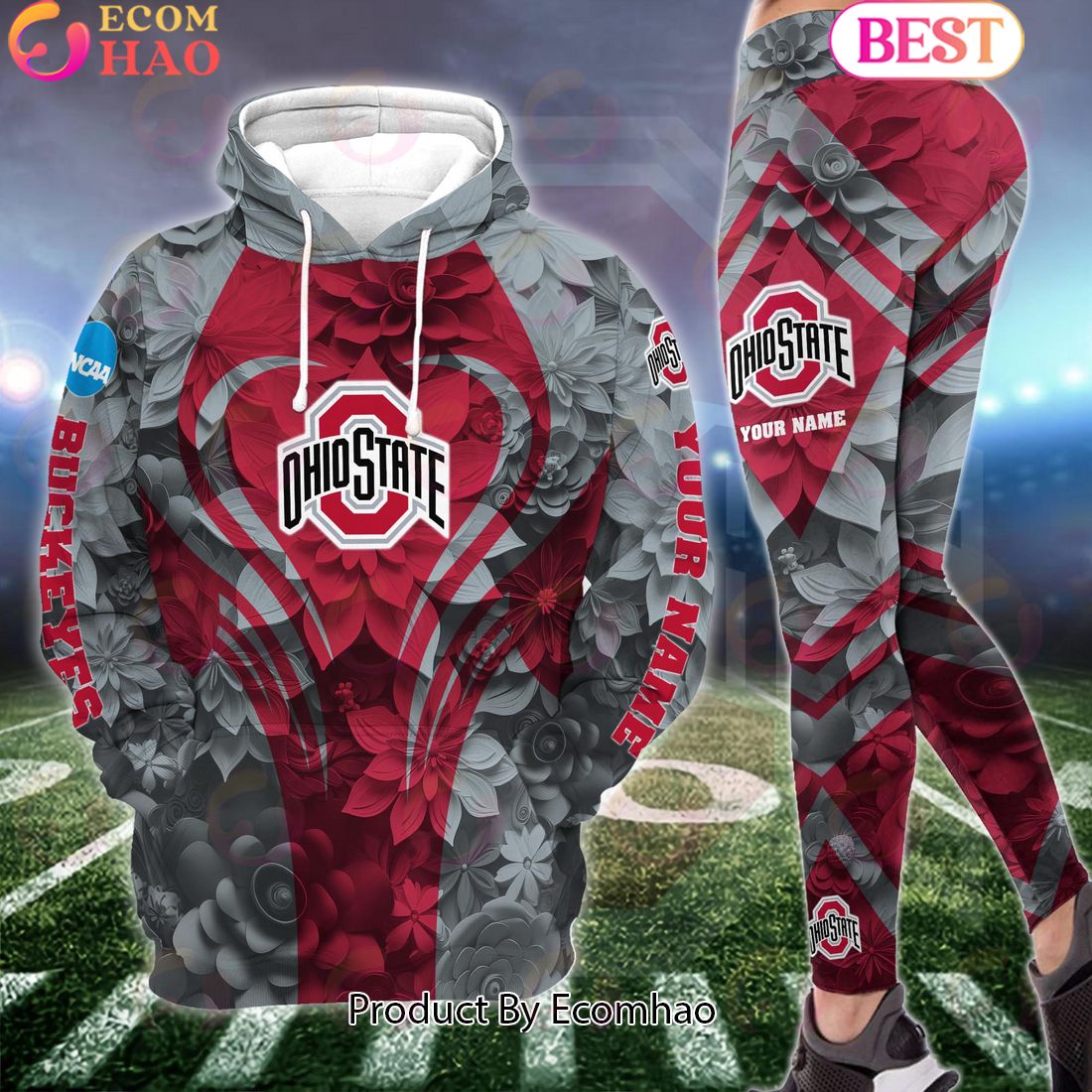 ncaa ohio state buckeyes hoodie and leggings custom your name football team clothings gift for football lovers 1 KHZAJ