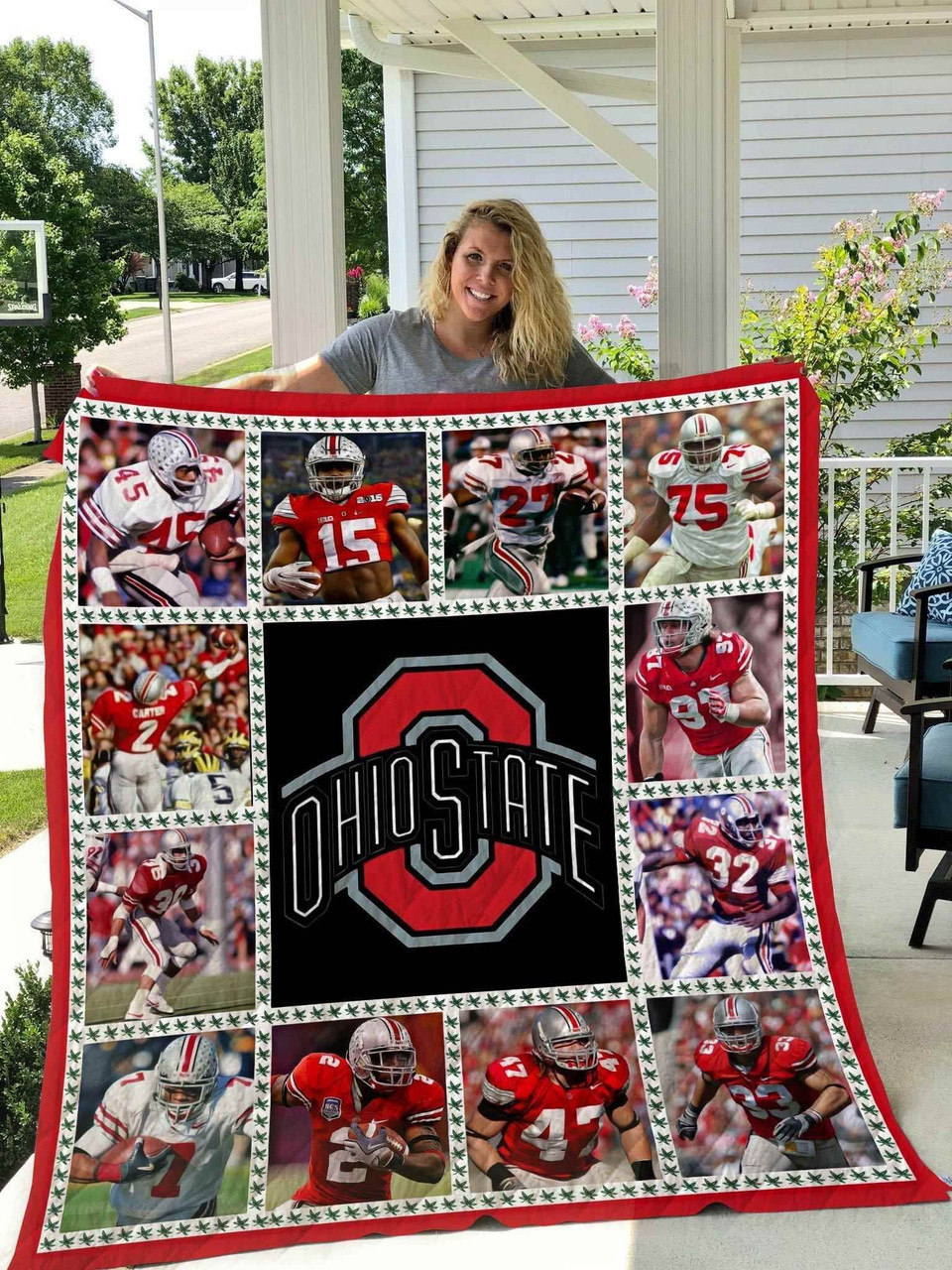 ncaa ohio state buckeyes legends quilt fleece blanket wfqf433 tbqff