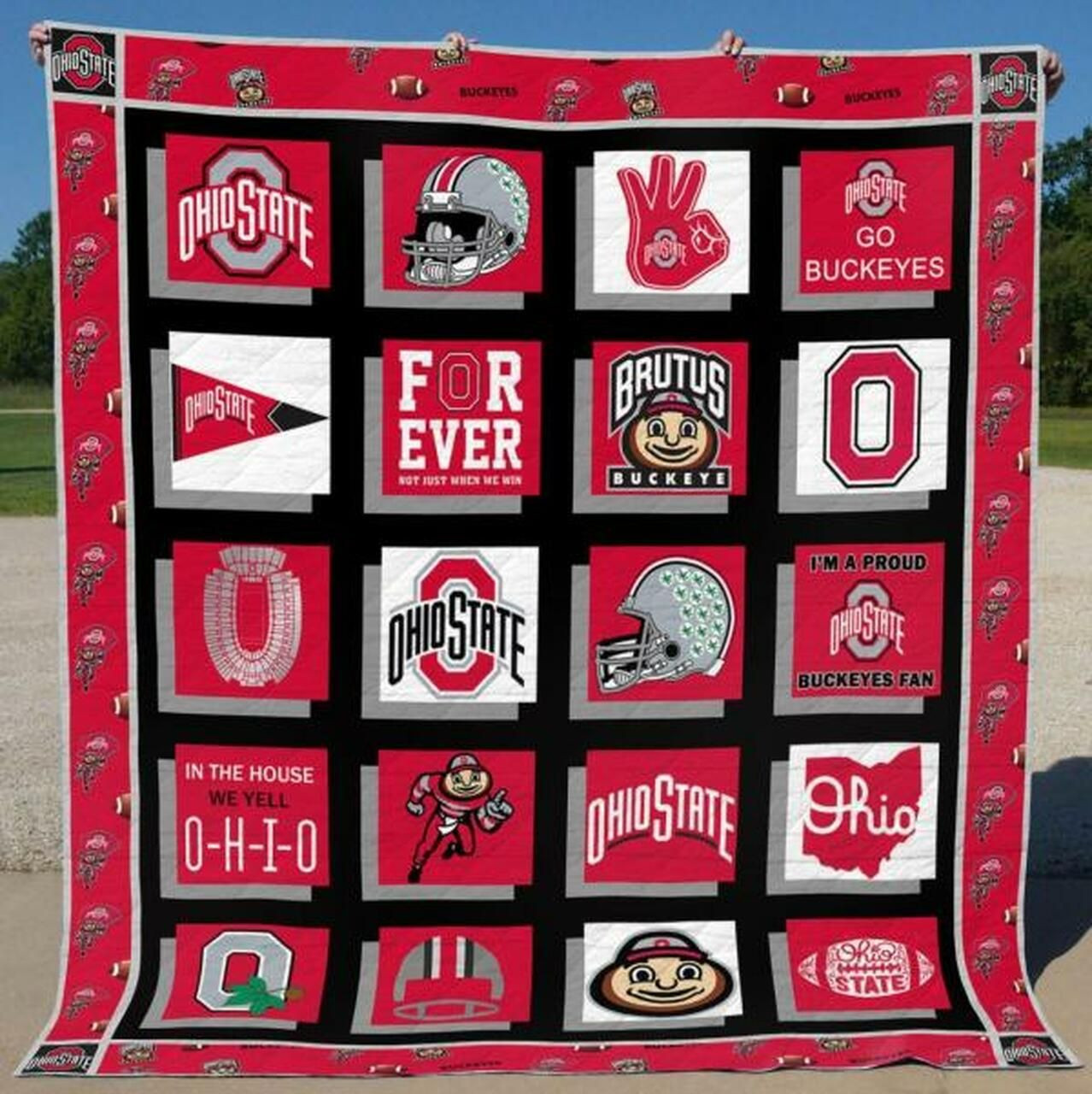 ncaa ohio state buckeyes quilt fleece blanket v1 wfqf437 1ywyy