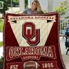 ncaa oklahoma sooners crimson cream quilt fleece blanket wfqf455 hjimk