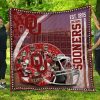 ncaa oklahoma sooners crimson legends quilt fleece blanket wfqf456 drks3