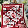 ncaa oklahoma sooners crimson white quilt fleece blanket v4 wfqf462 6r6r4