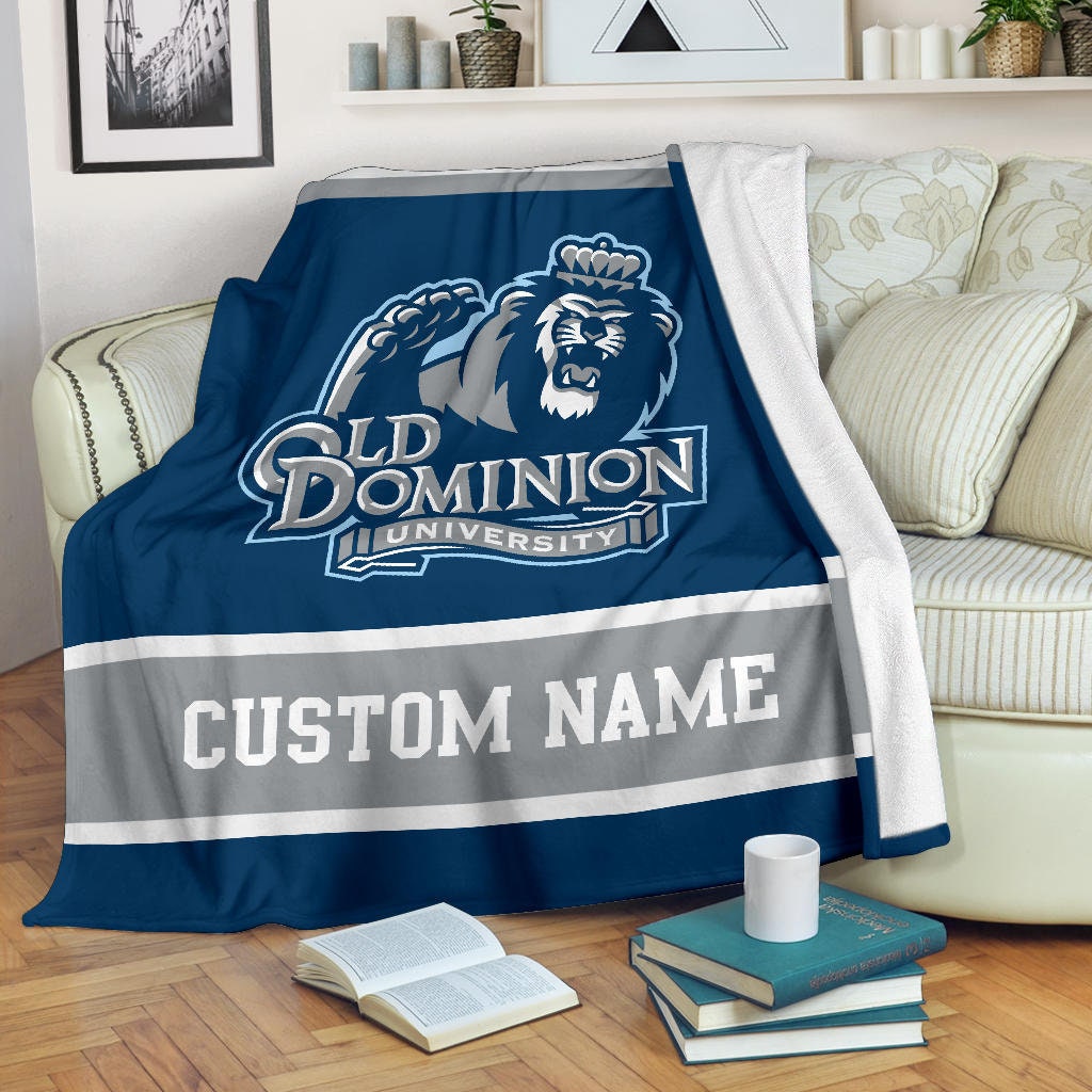 ncaa old dominion monarchs name personalized quilt fleece blanket wfqf476 2kqjd