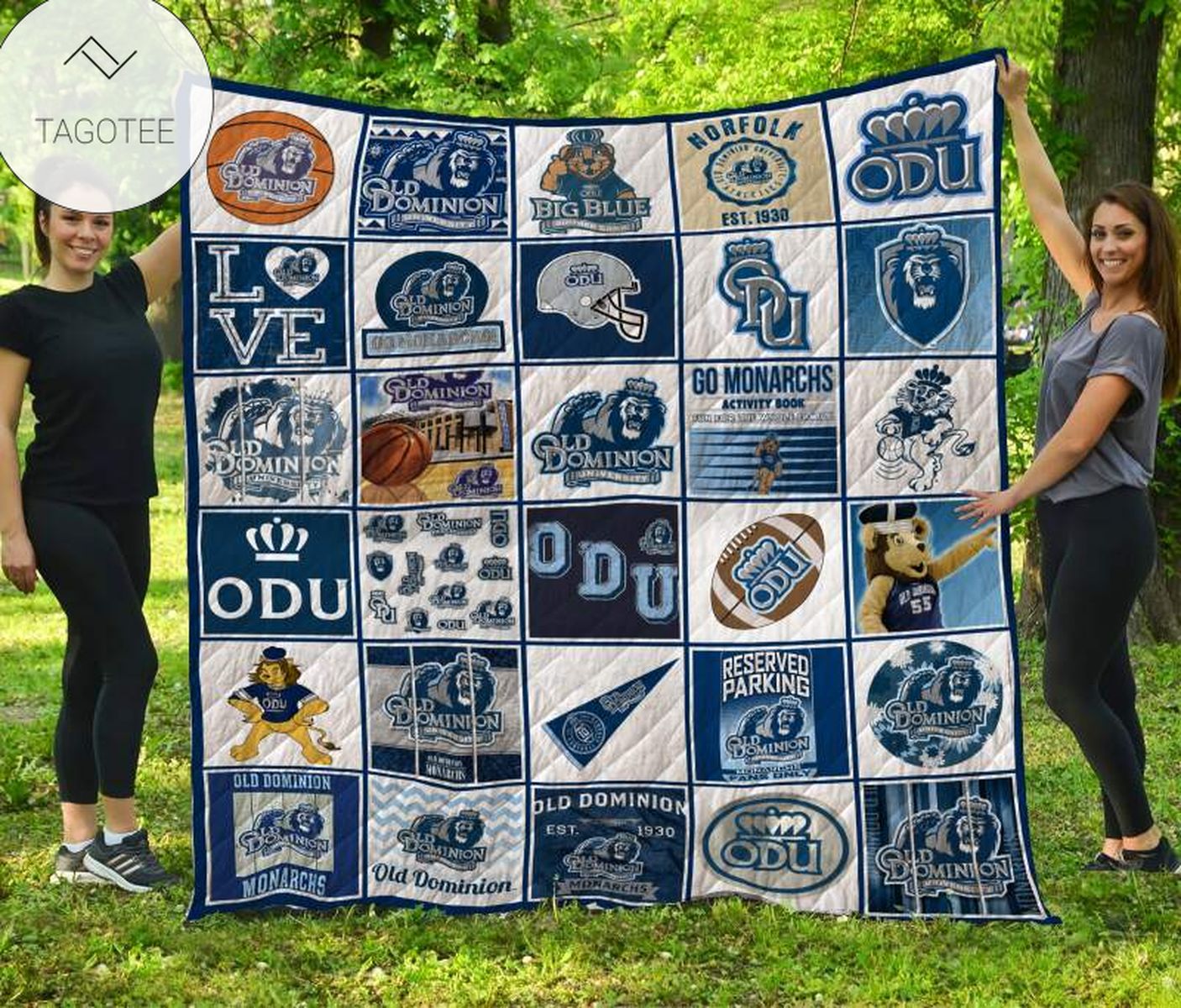 ncaa old dominion monarchs quilt fleece blanket v3 wfqf474 sy7eg