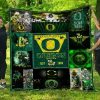 ncaa oregon ducks green black est 1894 quilt fleece blanket wfqf487 jrc4s