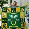 ncaa oregon ducks green yellow est 1876 quilt fleece blanket wfqf489 esbxq