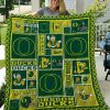 ncaa oregon ducks green yellow quilt fleece blanket v2 wfqf490 qrr33