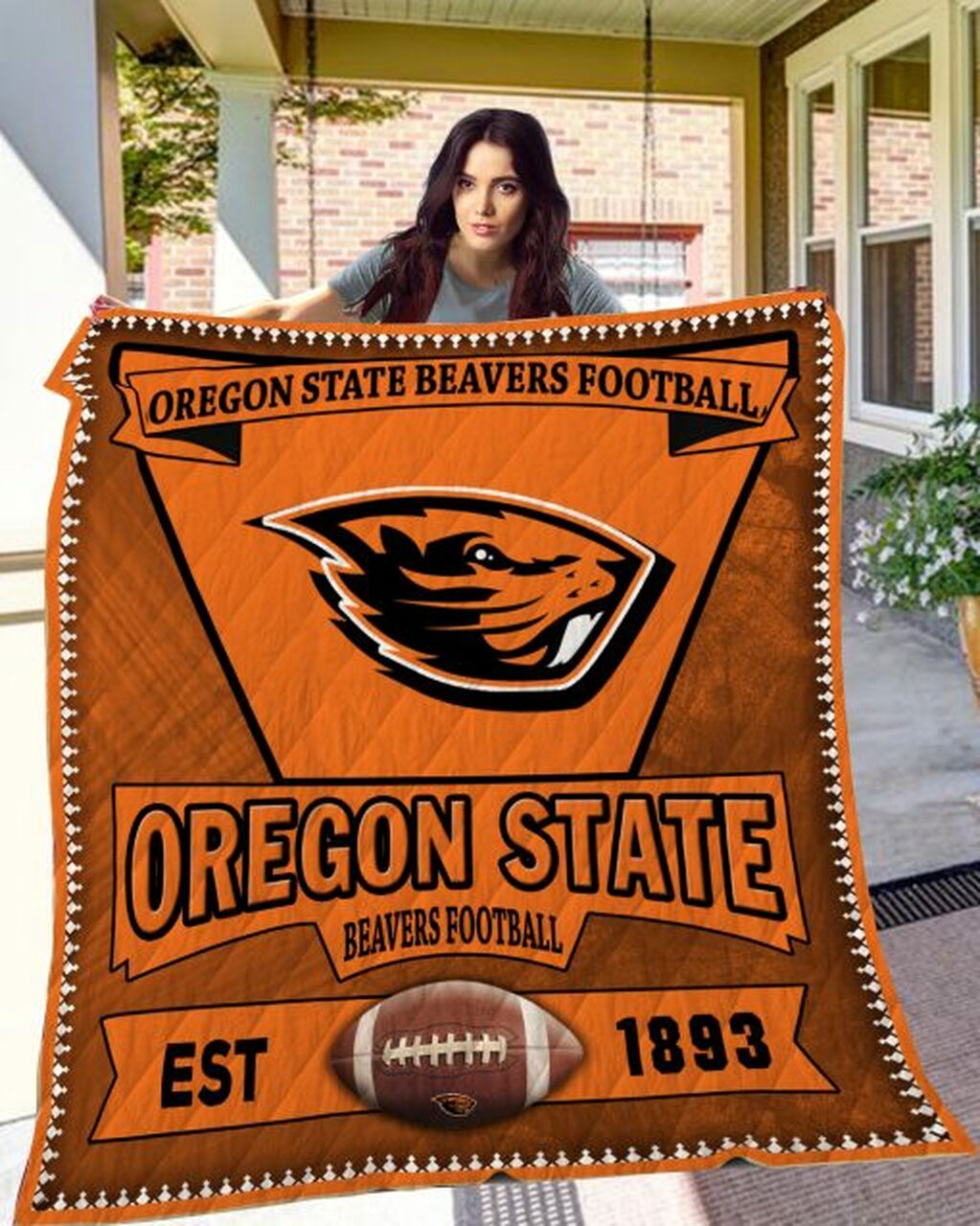 ncaa oregon state beavers baseball est 1893 quilt fleece blanket wfqf497 xn5xg