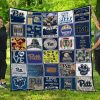 ncaa pittsburgh panthers blue white quilt fleece blanket v2 wfqf514 uib69