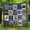 ncaa pittsburgh panthers blue white quilt fleece blanket wfqf515 ir67o