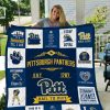 ncaa pittsburgh panthers navy blue white est 1787 quilt fleece blanket wfqf518 rzzfo