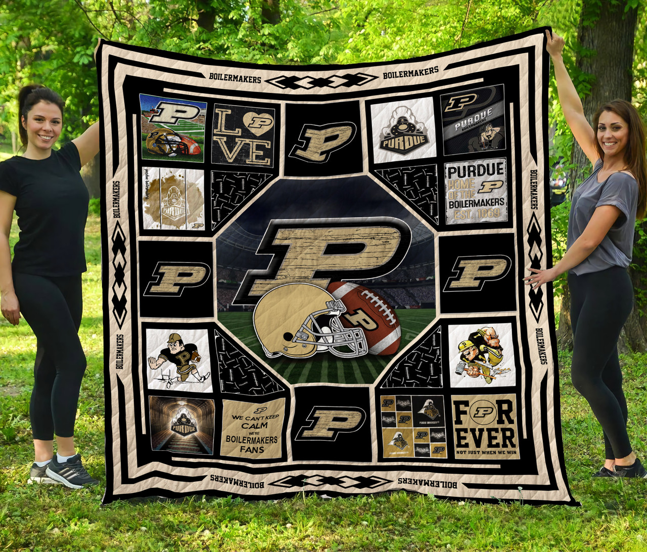 ncaa purdue boilermakers gold black quilt fleece blanket v10 wfqf523 yzdsi