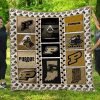 ncaa purdue boilermakers gold limited quilt fleece blanket wfqf525 ucs24