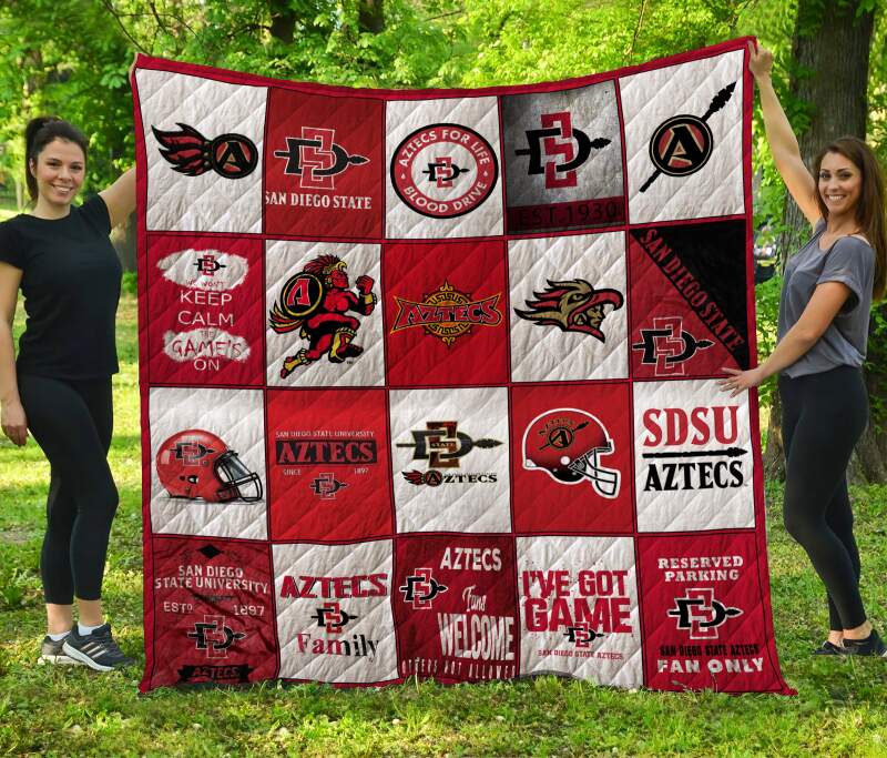 ncaa san diego state aztecs quilt fleece blanket v1 wfqf533 jezma