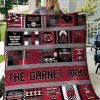 ncaa south carolina gamecocks garnet grey quilt fleece blanket wfqf541 mm989