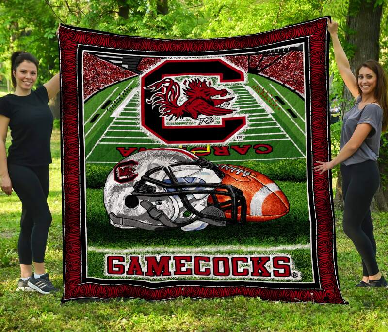 ncaa south carolina gamecocks green stadium quilt fleece blanket wfqf543 s8dgf