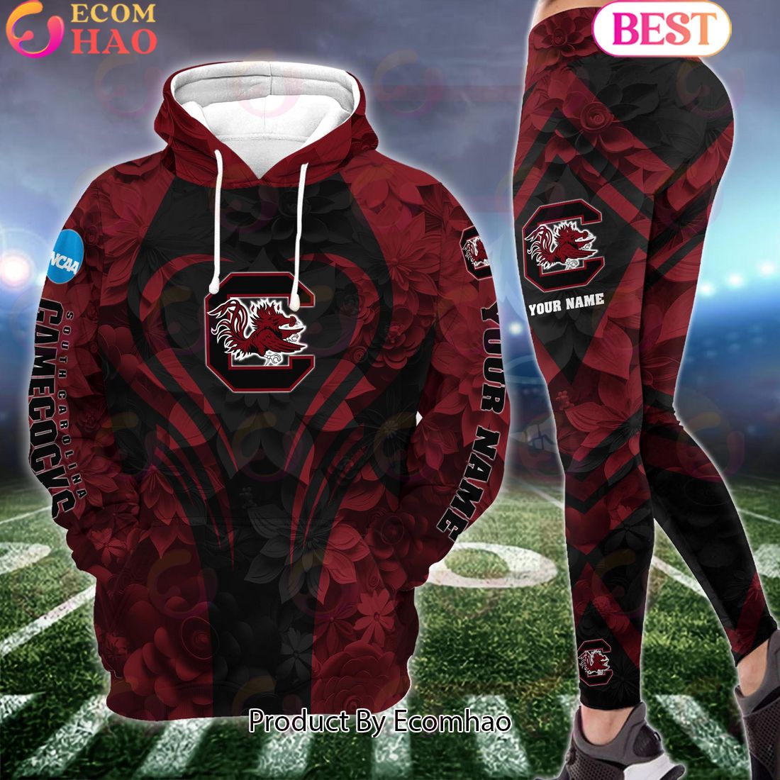 ncaa south carolina gamecocks hoodie and leggings custom your name football team clothings gift for football lovers 1 m3S0R