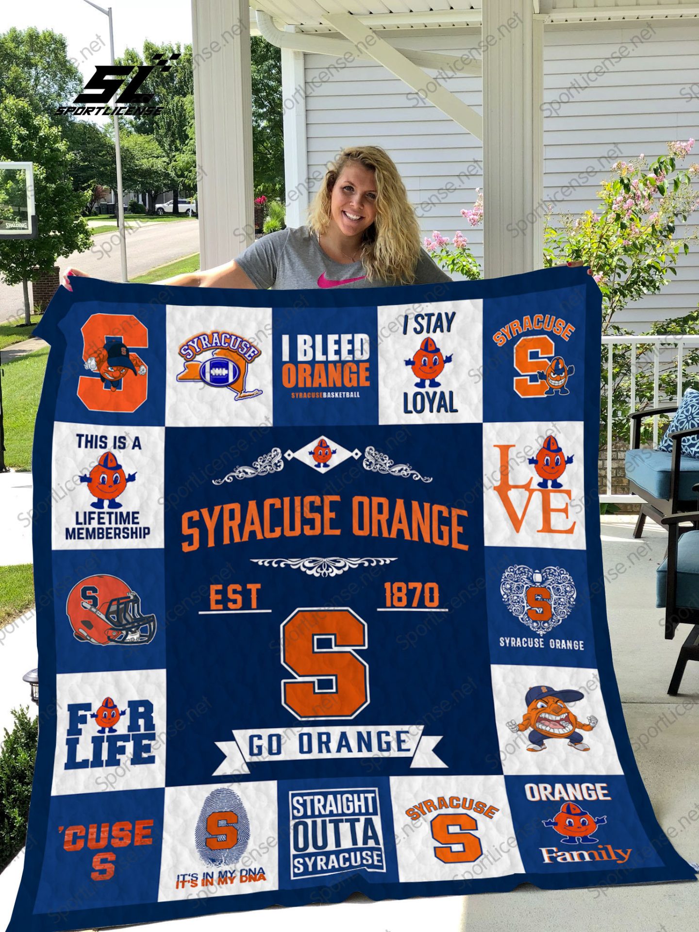 ncaa syracuse orange quilt fleece blanket v1 wfqf554 oakl2