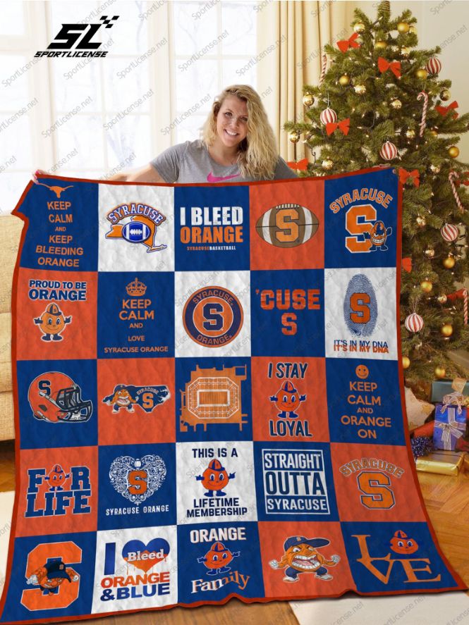 ncaa syracuse orange quilt fleece blanket v4 wfqf557 btwnz