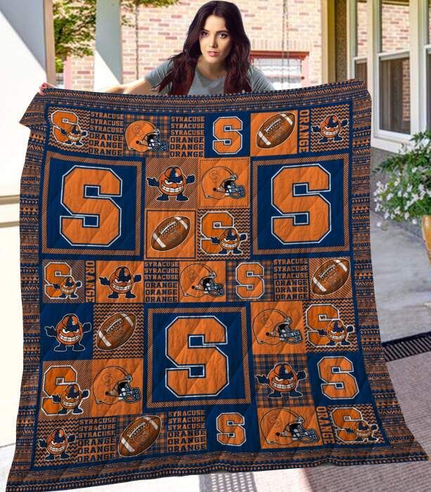 ncaa syracuse orange quilt fleece blanket v7 wfqf560 59t8w