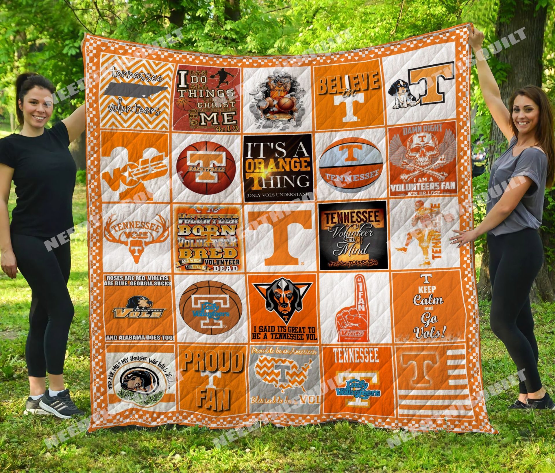 ncaa tennessee volunteers orange white quilt fleece blanket v2 wfqf568 wy4yr