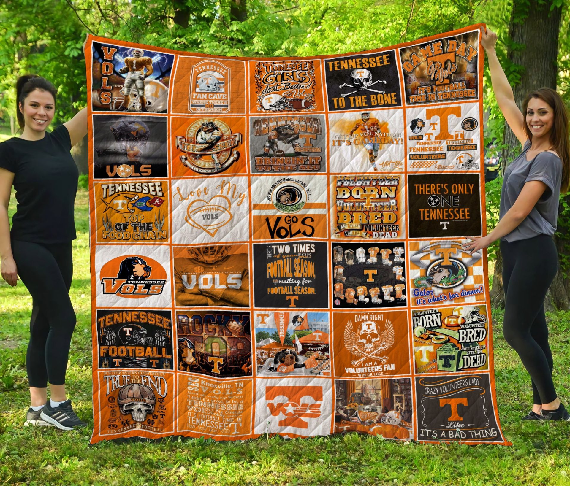 ncaa tennessee volunteers orange white quilt fleece blanket wfqf571 1sjpk